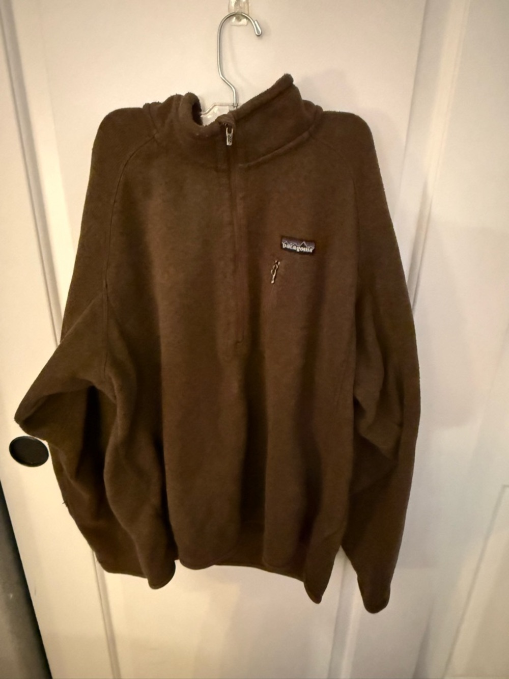 Patagonia Men's Brown Quarter-Zip Fleece Pullover Size L